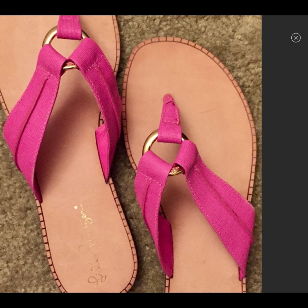 Lilly Pulitzer Hot Pink McKim Sandals
